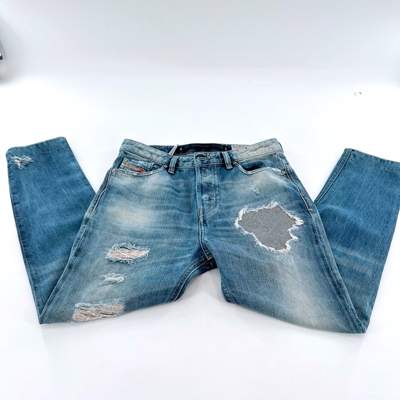 DIESEL EAZEE RELAXED BOYFRIEND LOW WAIST JEANS size 25 W 32 L made in Italy - Picture 13 of 16